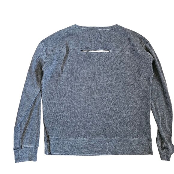 Chaser Womens Medium Gray Shirt Cutout Oversized Slouchy‎ Longsleeve Thermal - Picture 4 of 7